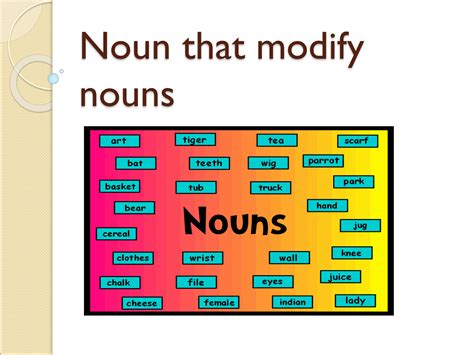 Image result for Modifying Nouns Examples