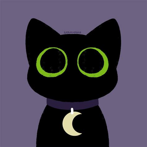 Pin by Mennen Gordon on Art practice | Black cat drawing, Cute doodle ...