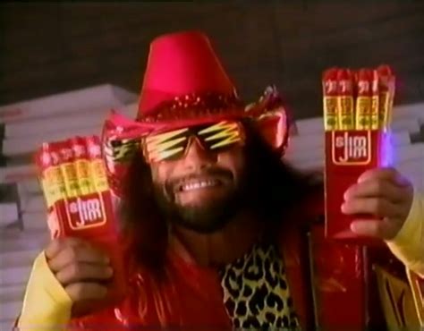 Macho Man Randy Savage with Slim Jims Blank Template - Imgflip