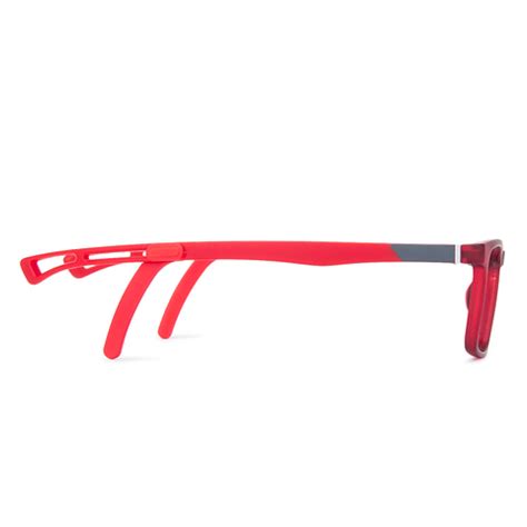 Buy Kids Glasses: Matte Maroon Grey Red Full Rim Rectangle Kids 5-8 yrs ...