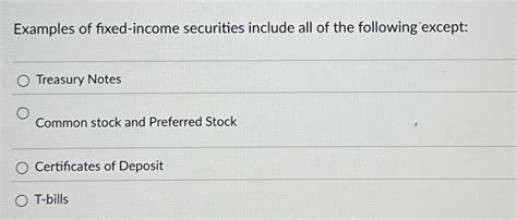 Image result for Fixed Income Securities Examples