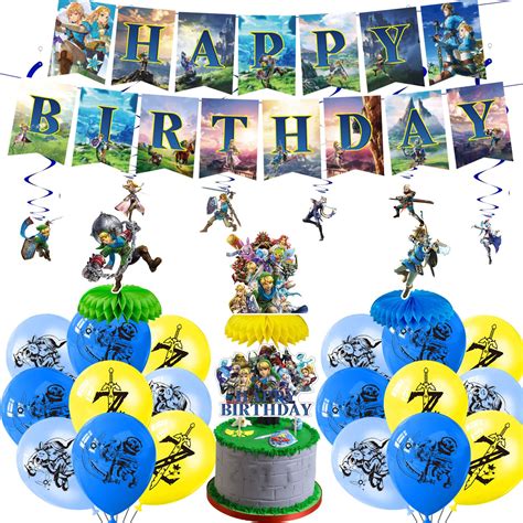 Buy Legend Game Party Decorations Set, Zelda Theme Birthday Supplies ...