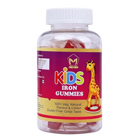 MAQUILLAGE WELLNESS Iron Gummies for Kids Vegan, Gluten-Free, Great ...