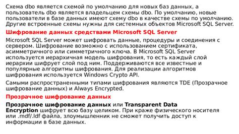 Основные средства обеспечения безопасности в Microsoft SQL Server
