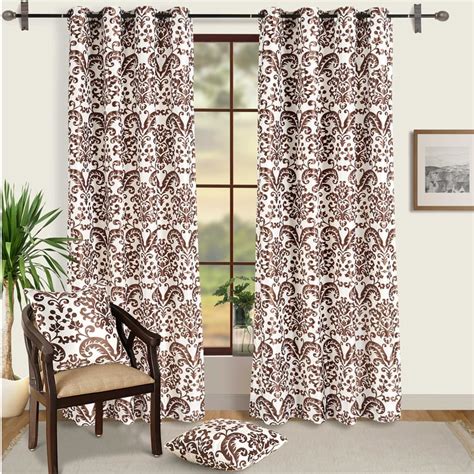 Buy SWAYAM Omega Set of 2 Printed Room Darkening Door Curtains from ...