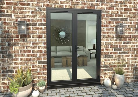 1500mm Part Q Compliant Black Aluminium French Doors at Vivid Doors
