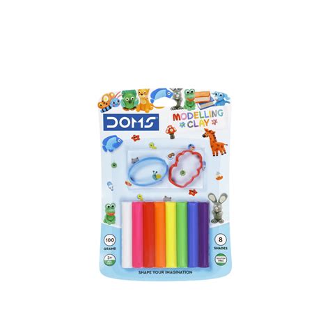 DOMS Modelling Clay 8 Shades - Perfect for Art, Crafts & Hobby Project ...