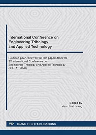 Buy International Conference on Engineering Tribology and Applied ...