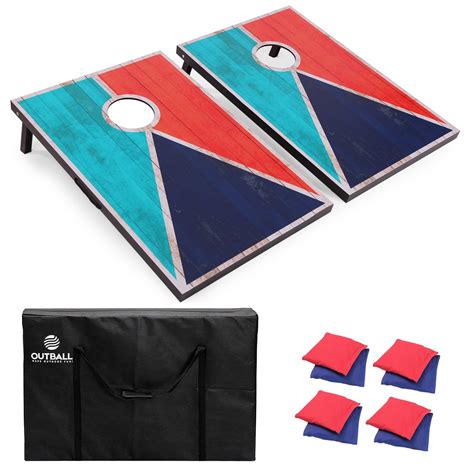 Outball Cornhole Set 4x2 and 3X2 Regulation Size Corn Holes Sets with ...