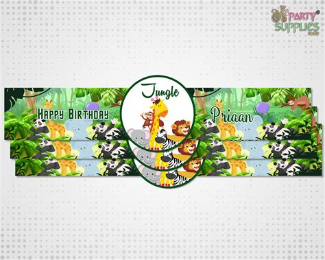 Jungle Theme Hand Band | 2nd birthday party themes for baby girl ...