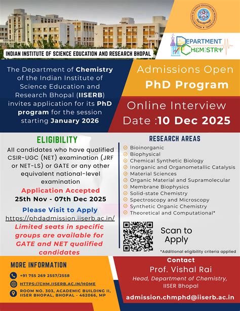 IISER Bhopal Admissions 2026-27 | Latest Notification, Eligibility ...