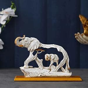 Buy Shyam Antique Creation Mother and Child Elephant Showpiece Elephant ...
