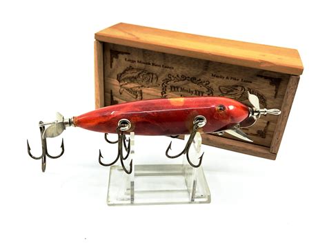 Musky Dan (XXX Lures) 5 Hook Minnow, Red Marble Color with Box – My ...
