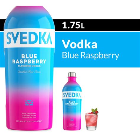 SVEDKA Blue Raspberry Flavored Vodka Bottle (1.75 L) Delivery or Pickup ...