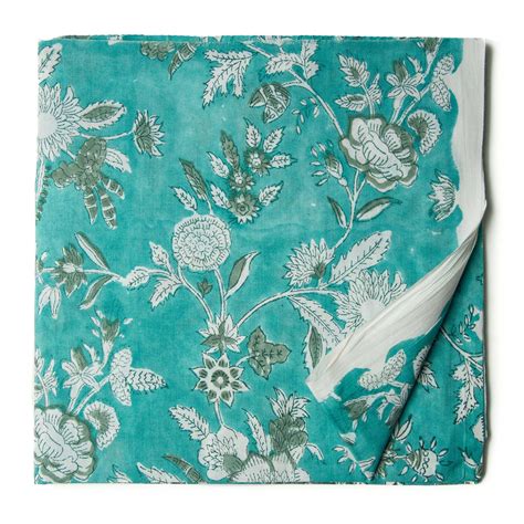 Precut 0.75meter - Sanganeri Hand Block Printed Cotton Fabric – BOMBAY ...