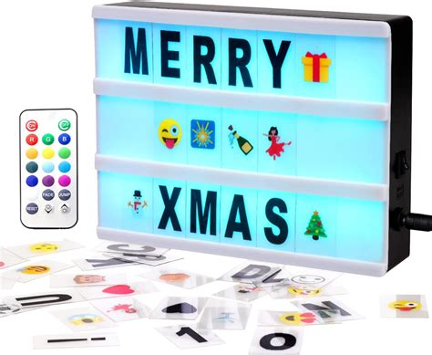 Buy Cinema Light Box with Letters- A5 Color Changing Cinematic Light Up ...