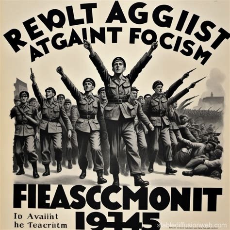 1945 Anti-Fascism Revolution Poster | Stable Diffusion Online