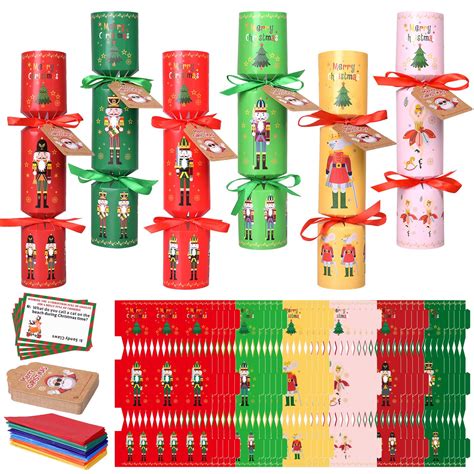 iZoeL 30 Packs Christmas Crackers DIY Christmas Cracker Kit Make Your ...