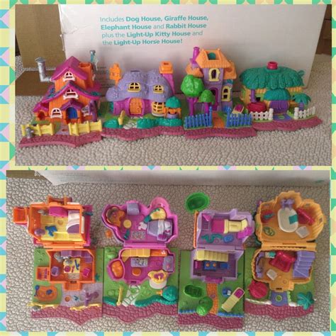 Polly Pocket Animal Wonderland Gift Set. 6 Complete Sets. (2 Houses Light Up💡) | #1828992200