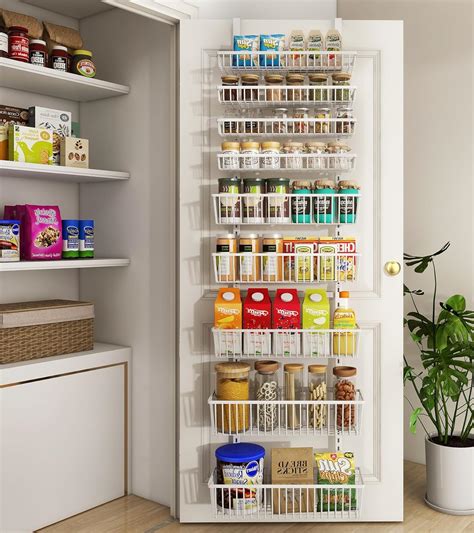 Amazon.com: Mefirt White 9-Tier Over The Door Pantry Organizer, Pantry ...