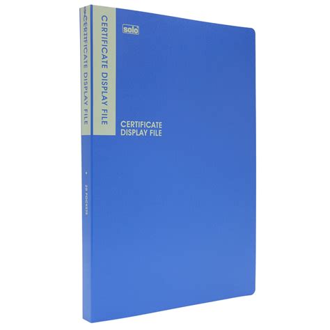 Certificate Display File – 20 Pockets, B4 size (DF502) – Filex Systems ...