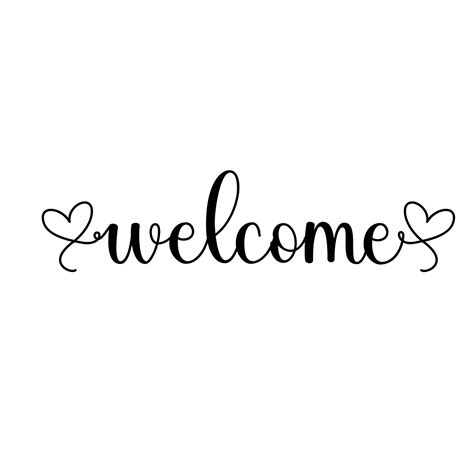 Welcome | SVG | Word | Wedding Design | DIY Art | Cursive | Calligraphy ...