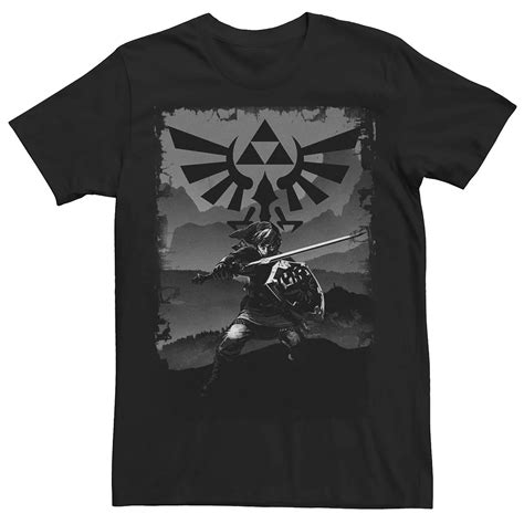 Men's Nintendo Zelda Link Battle Ready Greyscaled Graphic Tee