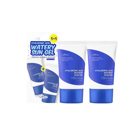 Buy IsNtreeHyaluronic Watery Sun Gel Double Edition 50ml x 2ea ...