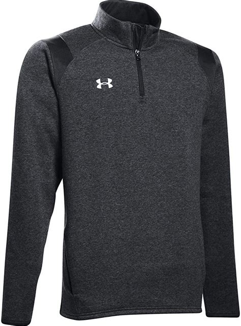 Under Armour Men's UA Hustle 1/4 Zip Long Sleeve Fleece Pullover Mesh ...