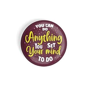 Buy dhcrafts Pin & Magnetic Badge Dual Purpose Brown Colour You Can Do ...