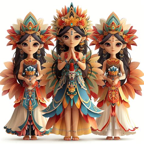 Premium Photo | Traditional Indonesian attire adorned with symbols of ...