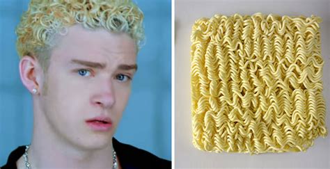 Justin Timberlake's Hair = Ramen Noodles | Bored Panda