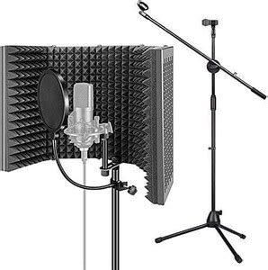 DawnRays Studio Recording Microphone Isolation Shield Vocal Booth With ...