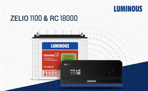 Luminous Zelio+ 1100 Inverter & RC18000 Battery Combo