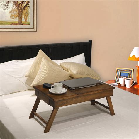 Wooden Decorative Foldable Multipurpose Study Table , Laptop Table For ...