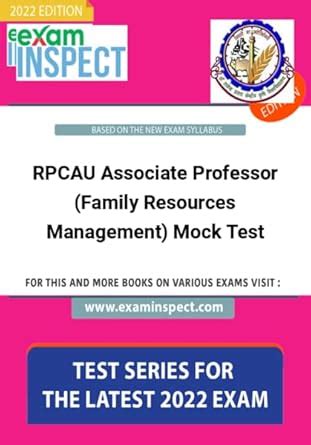 RPCAU Associate Professor (Family Resources Management) Mock Test ...