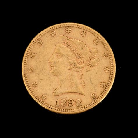 TEN DOLLARS GOLD COIN from 1898. Weight ca 17 grams. - Bukowskis