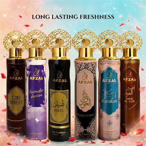 AFZAL Premium Air Freshener Spray 300ml – Rose & Oud | Long-Lasting Lu ...