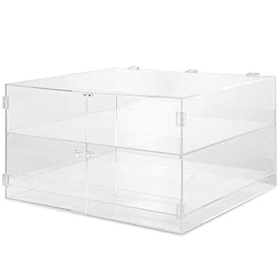 Buy BestEquip Acrylic Display Case 21 x 18 x 12Inch Clear Display Cases ...