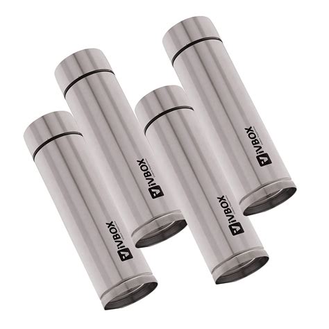 iVBOX Single Walled Leak Proof Stainless Steel Fridge Water Bottle Set ...