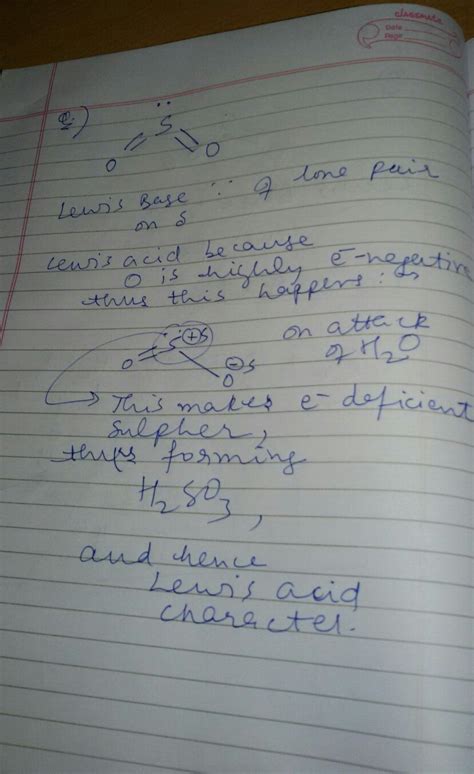 so2 can act as a Lewis acid and also a Lewis base explain - Brainly.in