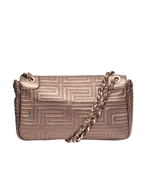 Versace Metallic Quilted Chain Bag
