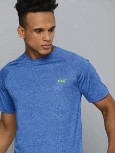 HRX by Hrithik Roshan Printed Men Round Neck Blue T-Shirt - Buy HRX by ...