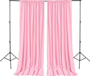 Cam cart Pink Backdrop Curtain for Parties Background Curtains 4x10 2 ...