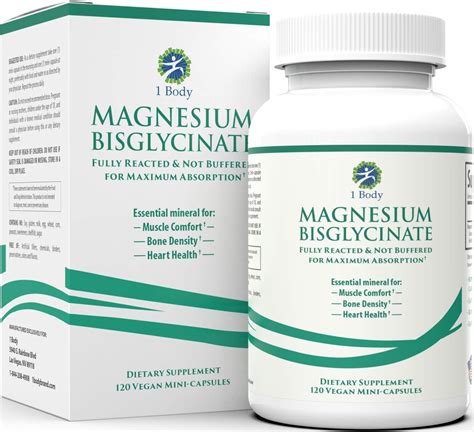 Amazon.com: Magnesium Bisglycinate Chelate - Reduce Muscle Cramps and Improve Sleep - Maximum ...