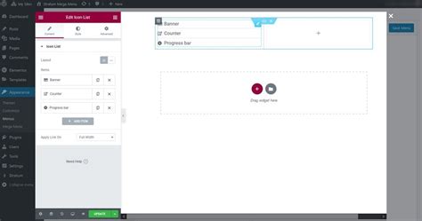 Image result for How to Put Secondary Menu Using Elementor