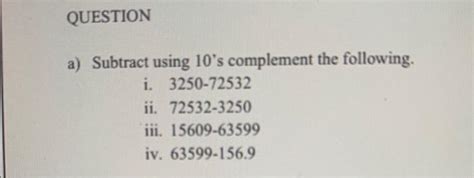 Image result for How to Find 10s Complement