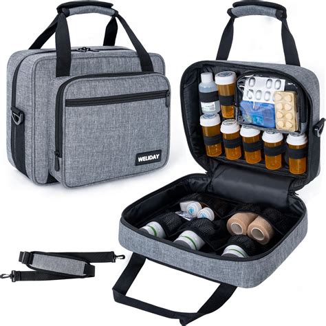 Amazon.com: WELIDAY Travel Pill Bottle Organizer Bag, Medicine ...