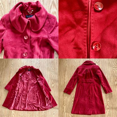 Ellen Tracy Women's Red Coat | Depop