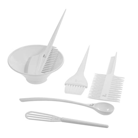Ubervia® 6Pcs Salon Hair Coloring Dyeing Kit Brush Comb Bowl White Hair ...